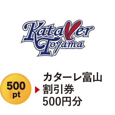 カターレ富山割引券　500円分　500ポイント
