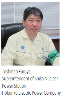 Toshinao Furuya, Superintendent of Shika Nuclear Power Station Hokuriku Electric Power Company