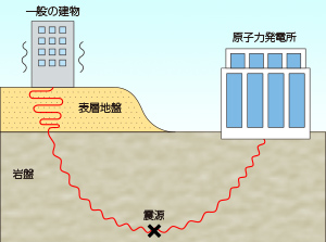 岩盤と表層地盤の揺れの違い