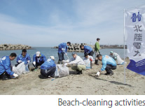 Beach-cleaning activities