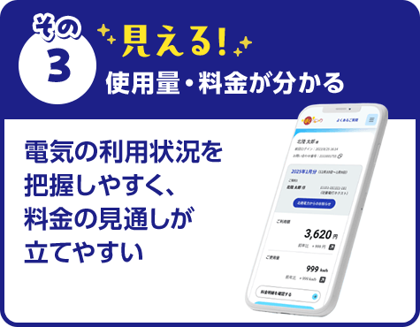 その3 見える！使用量・料金が分かる
