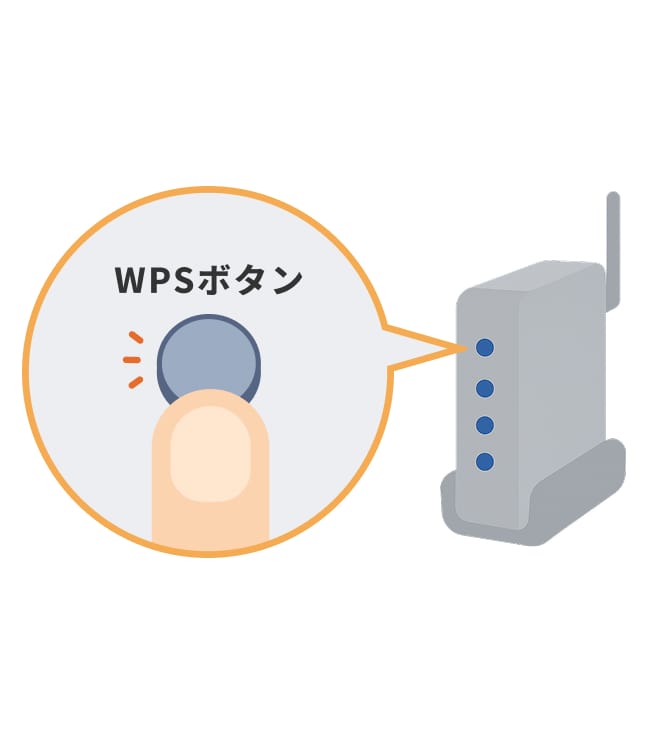 無線LANルーターのWPSボタンを押してください