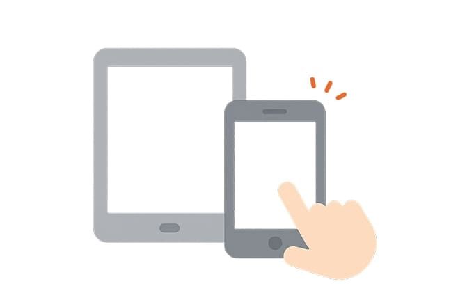 アプリを操作するスマートフォンとは別の端末で手順を見ながらの設定をおすすめします。