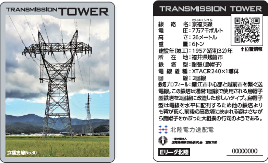 鉄塔カード 京福支線No.30