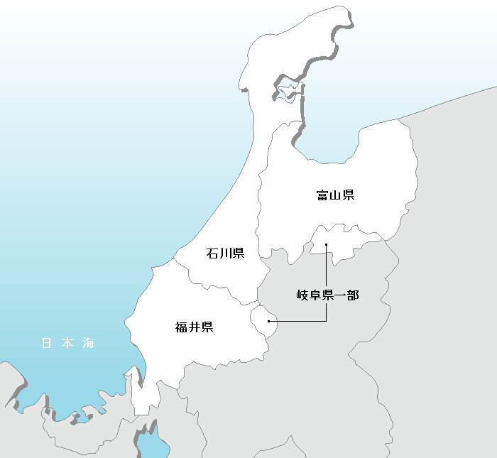 エリアマップ 北陸地域