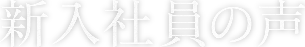 新入社員の声