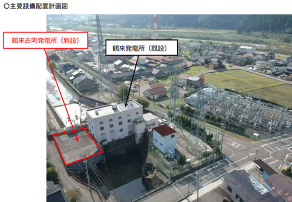 石川県白山市における水力発電所（鶴来古町発電所）の新設について